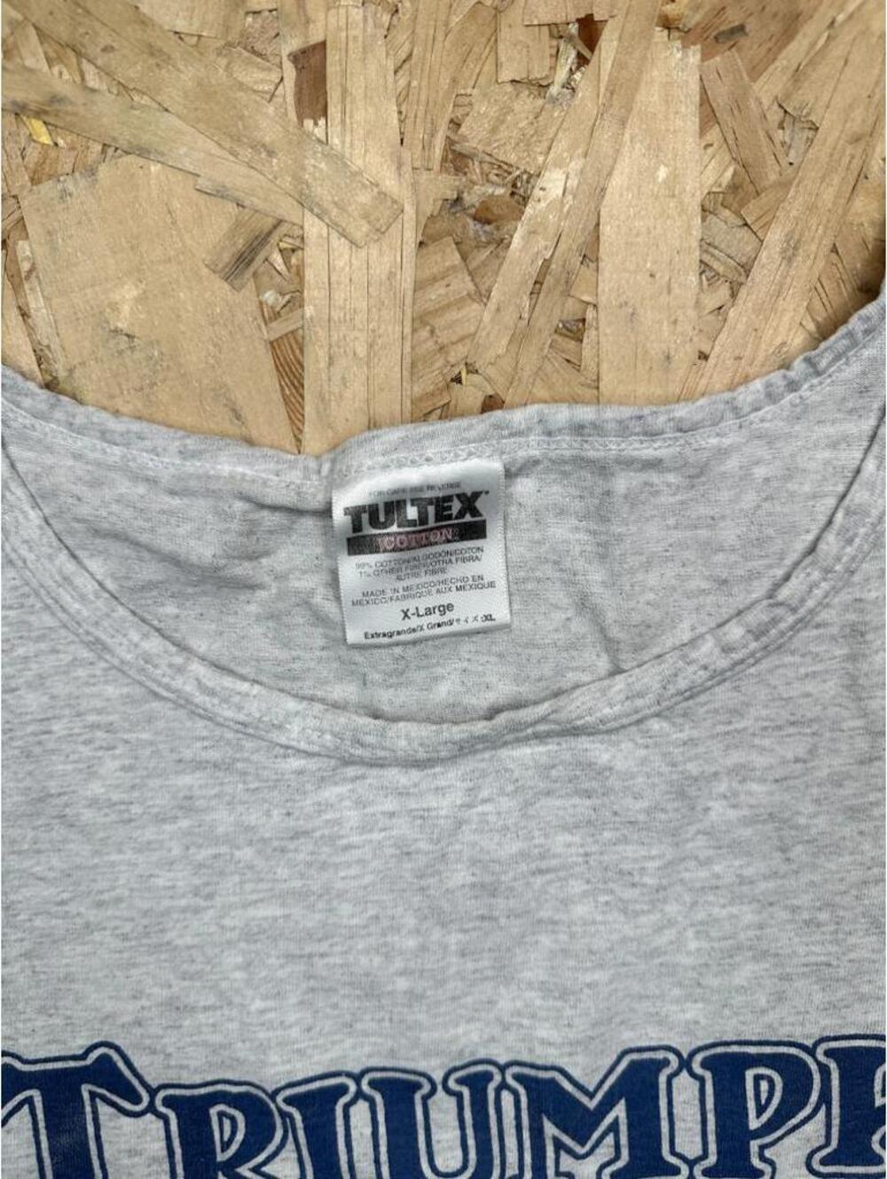 Vintage Triumph Motorcycles Tank Top Mens XL Gray Tultex Cotton Blend Singlet - Picture 7 of 14